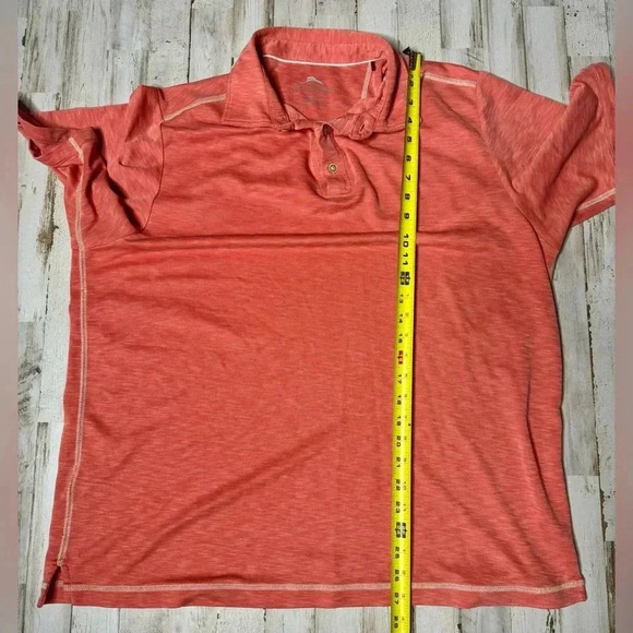 Tommy Bahama Mens XL Polo Golf Shirt Short Sleeve Knit Peach - Picture 6 of 9